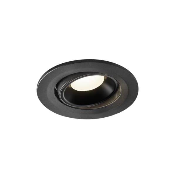 SLV Numinos Move S, Innsunket spotlight, 1 ampuller, 8,6 W, 4000 K, 730 lm, Sort