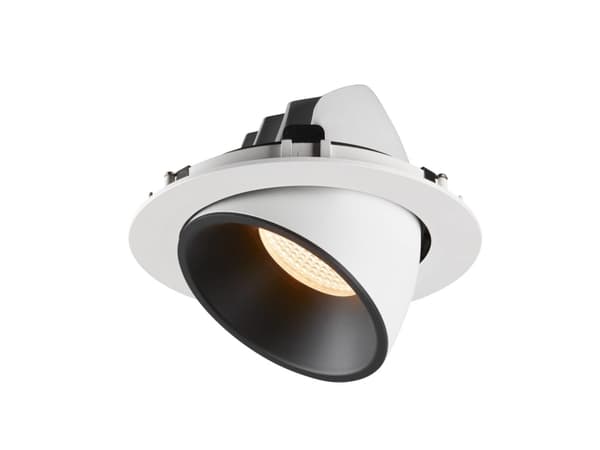 SLV Numinos Gimble XL, Innsunket spotlight, 1 ampuller, 3300 K, 2700 lm, Sort, Hvit