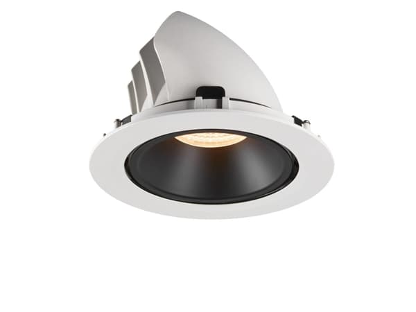 SLV Numinos Gimble XL, Innsunket spotlight, 1 ampuller, 3300 K, 2700 lm, Sort, Hvit