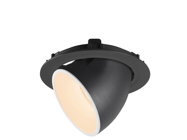 SLV Numinos Gimble XL, Innsunket spotlight, 1 ampuller, 2700 K, 3500 lm, Sort, Hvit