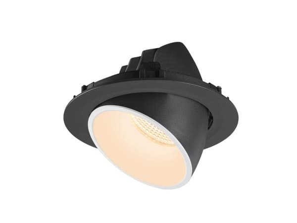 SLV Numinos Gimble XL, Innsunket spotlight, 1 ampuller, 2700 K, 3500 lm, Sort, Hvit