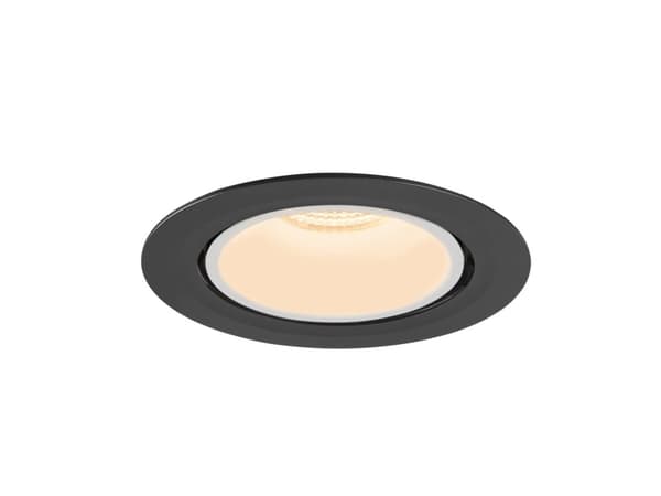 SLV Numinos Gimble XL, Innsunket spotlight, 1 ampuller, 2700 K, 3500 lm, Sort, Hvit