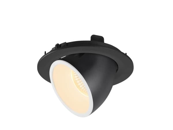 SLV NUMINOS GIMBLE L, Innsunket spotlight, 1 ampuller, 3000 K, 2300 lm, Sort