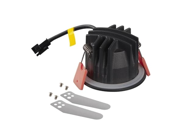 SLV NUMINOS XS, Innsunket spotlight, 1 ampuller, 7 W, 2700 K, 640 lm, Sort