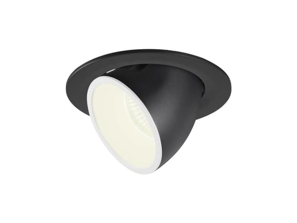 SLV Numinos Gimble L, Innsunket spotlight, 1 ampuller, 4000 K, 2450 lm, Sort
