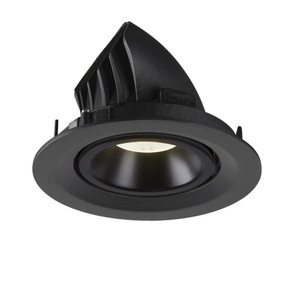 SLV Numinos Gimble M, Innsunket spotlight, LED, 1600 lm, Sort