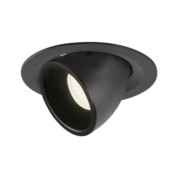 SLV Numinos Gimble M, Innsunket spotlight, LED, 1600 lm, Sort