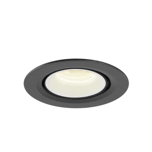 SLV Numinos Gimble XS, Innsunket spotlight, LED, 750 lm, Sort, Hvit