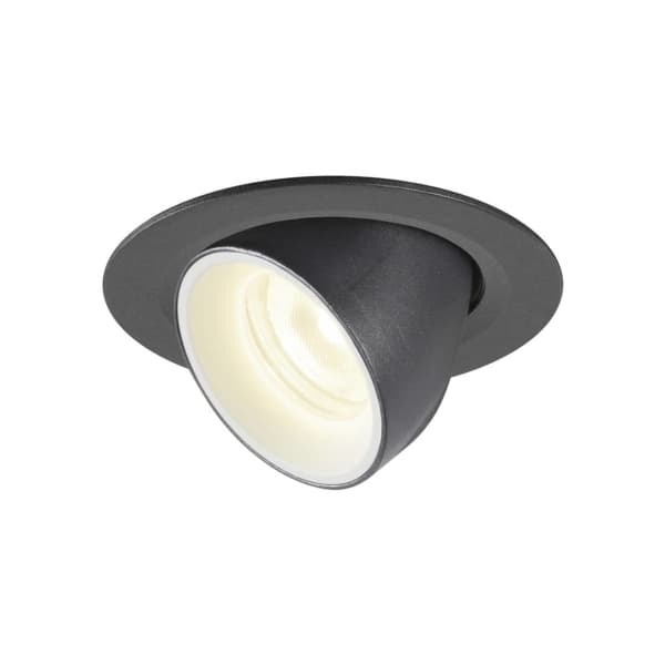 SLV Numinos Gimble XS, Innsunket spotlight, LED, 750 lm, Sort, Hvit