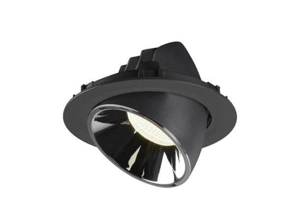 SLV NUMINOS GIMBLE XL, Innsunket spotlight, 1 ampuller, 4000 K, 3750 lm, Sort