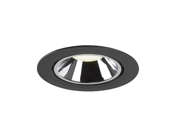 SLV NUMINOS GIMBLE XL, Innsunket spotlight, 1 ampuller, 4000 K, 3750 lm, Sort