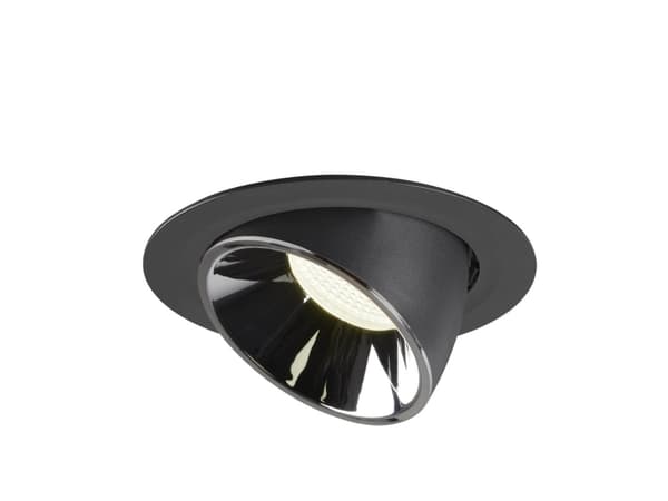 SLV NUMINOS GIMBLE XL, Innsunket spotlight, 1 ampuller, 4000 K, 3750 lm, Sort