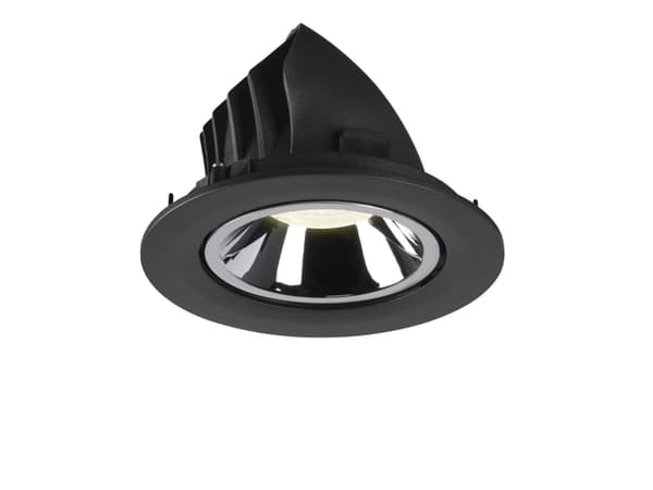 SLV Numinos Gimble L, Innsunket spotlight, 1 ampuller, 4000 K, 2350 lm, Sort
