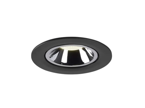 SLV Numinos Gimble L, Innsunket spotlight, 1 ampuller, 4000 K, 2350 lm, Sort