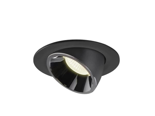 SLV Numinos Gimble L, Innsunket spotlight, 1 ampuller, 4000 K, 2350 lm, Sort