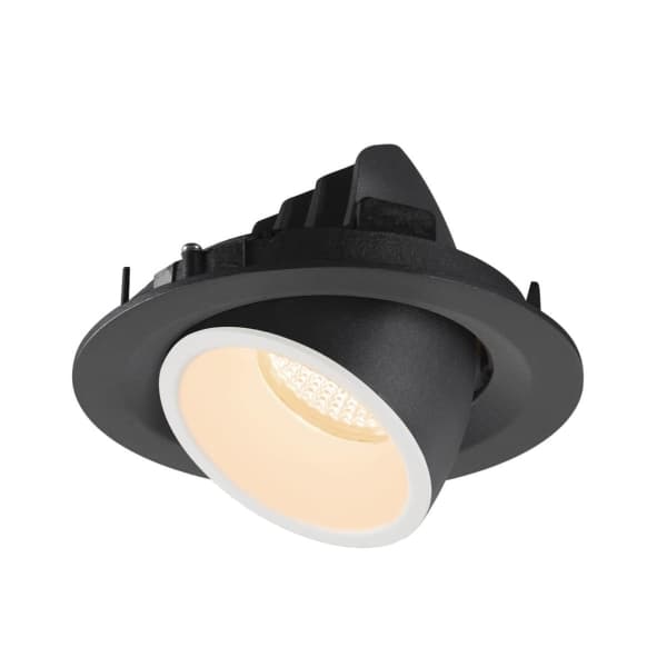 SLV Numinos Gimble M, Innsunket spotlight, LED, 1600 lm, Sort, Hvit