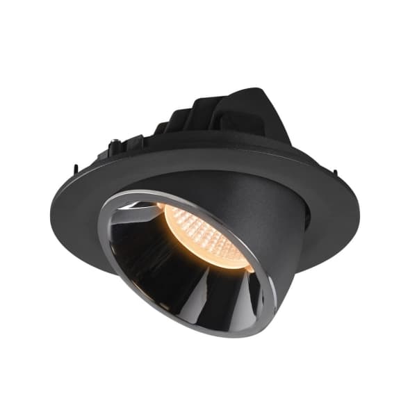 SLV Numinos Gimble L, Innsunket spotlight, LED, 2150 lm, Sort, Kromfarget
