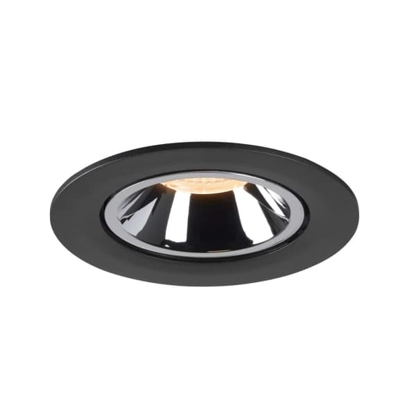 SLV Numinos Gimble L, Innsunket spotlight, LED, 2150 lm, Sort, Kromfarget