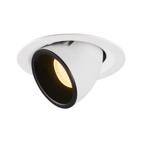 SLV Numinos Gimble M, Innsunket spotlight, LED, 1500 lm, Sort, Hvit