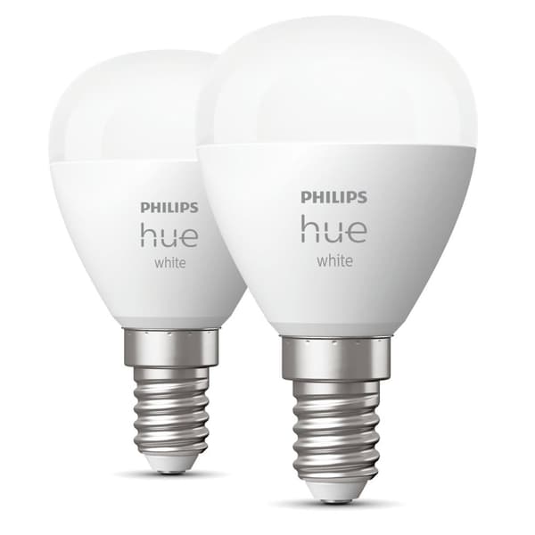 Hvid E14 P45 Globe 470 lm 2-pak