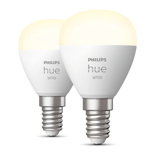 Hvid E14 P45 Globe 470 lm 2-pak