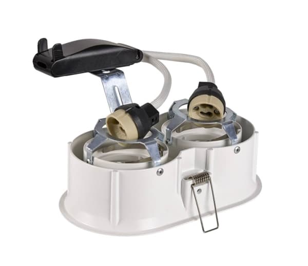 SLV Horn, Nedtryckbar spotlight, GU10, 2 lampor, LED, 25 W, Vit
