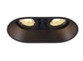 Miniatyrbild 1 av 3: SLV Horn, Nedtryckbar spotlight, GU10, 2 lampor, LED, 25 W, Svart