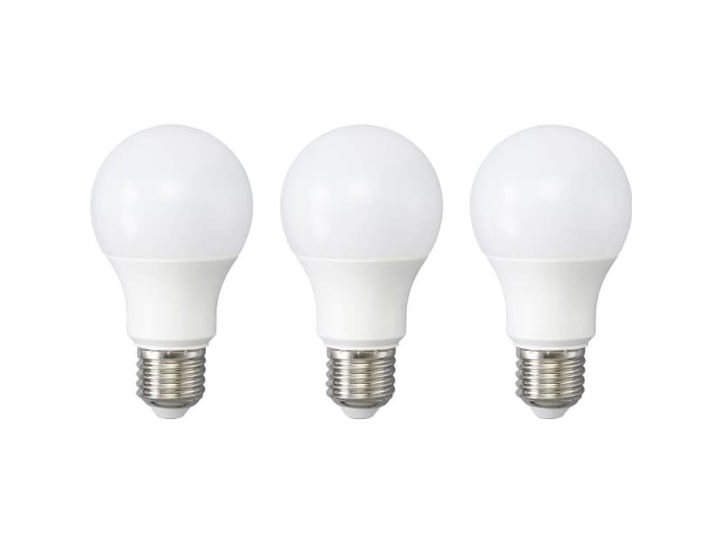 Sygonix SY-4892454 LED (RGB)-lamp Energiklasse F (A - G) E27 8.6 W = 60 W Varmhvid (Ø x H) 60 mm x 109 mm 3 stk