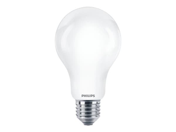 Philips - LED-glödlampa med filament - form: A67 - glaserad finish - E27 - 17.5 W (motsvarande 150 W) - klass D - svalt vitt ljus - 4000 K