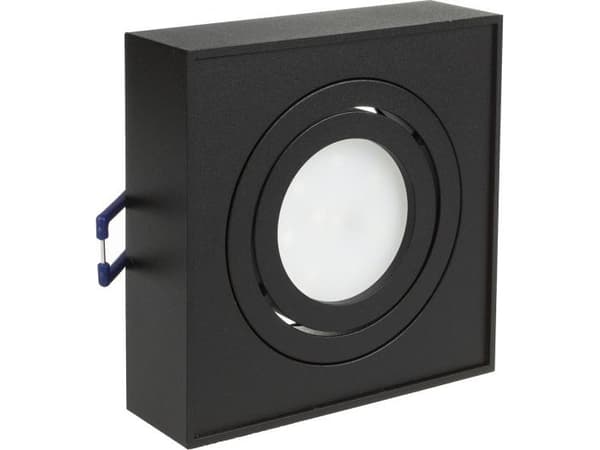 Maclean kattokohdevalaisin, MR16/GU10 valonlähteille, musta, 94x94x32mm, neliö, alu, MCE464 B
