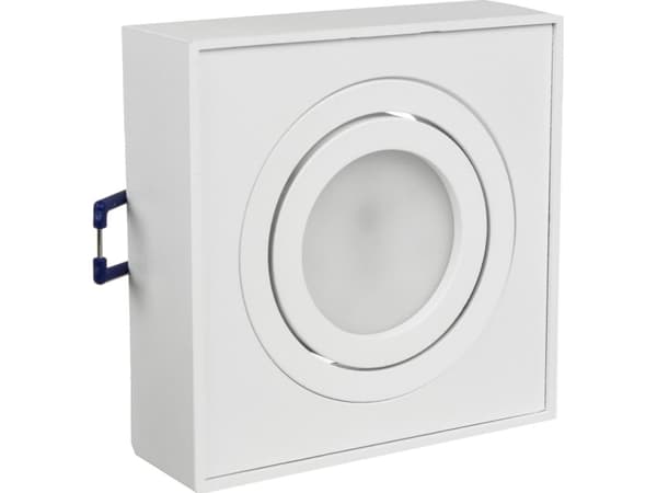 Maclean takspot, for MR16/GU10 lyskilder, hvit, 94x94x32mm, firkantet, alu, MCE464 W
