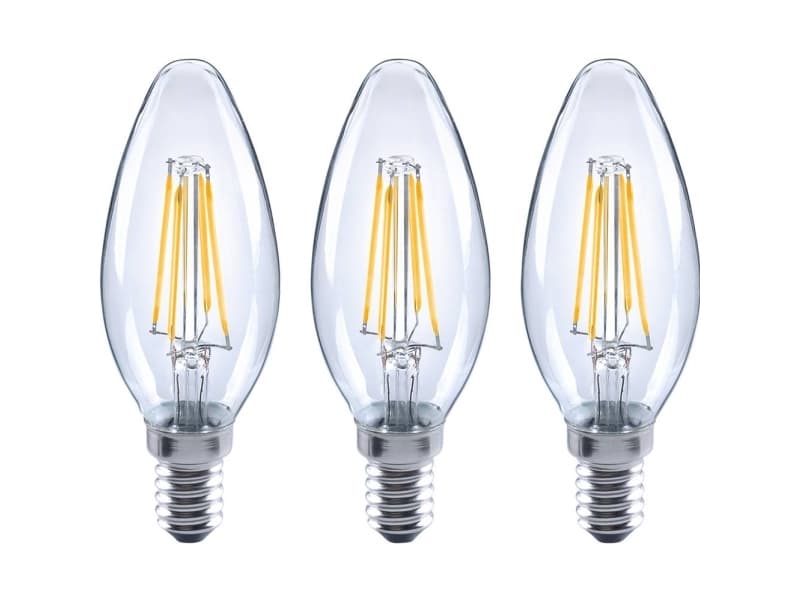 Sygonix SY-4945174 Glødepære-lamp Energiklasse E (A - G) E14 Lysform 4 W = 40 W Varmhvid (Ø x H) 35 mm x 100 mm 3 stk