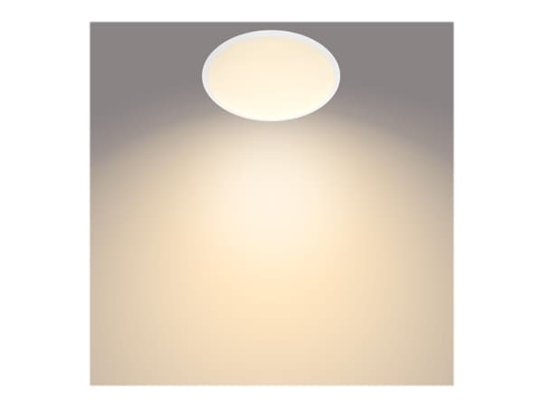 Philips Cavanal - Vägg-/taklampa - LED - 12 W - varmt vitt ljus - 2700 K - rund - vit