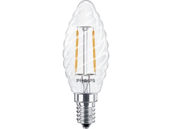 Philips CorePro - LED-glödlampa med filament - form: ST35 - klar finish - E14 - 2 W (motsvarande 25 W) - klass E - varmt vitt ljus - 2700 K