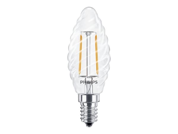 Philips CorePro - LED-glödlampa med filament - form: ST35 - klar finish - E14 - 2 W (motsvarande 25 W) - klass E - varmt vitt ljus - 2700 K