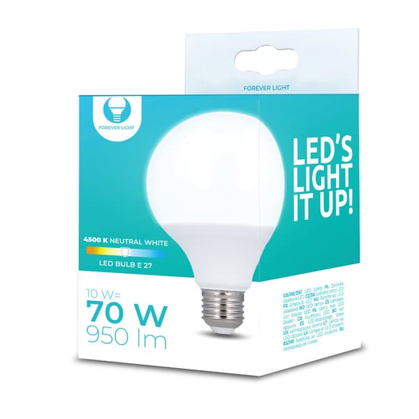 LED-Lamppu E27 G95 10W 230V 4500K 950lm