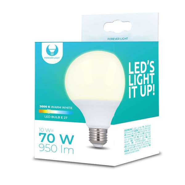 LED-Lamppu E27 G95 10W 230V 3000K 950lm