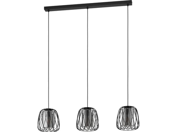 EGLO Floresta, Flexibelt fäste, Svart, Svart, Transparent, Stål, Svart, inomhus