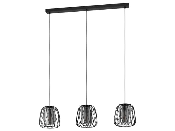 EGLO Floresta, Flexibelt fäste, Svart, Svart, Transparent, Stål, Svart, inomhus