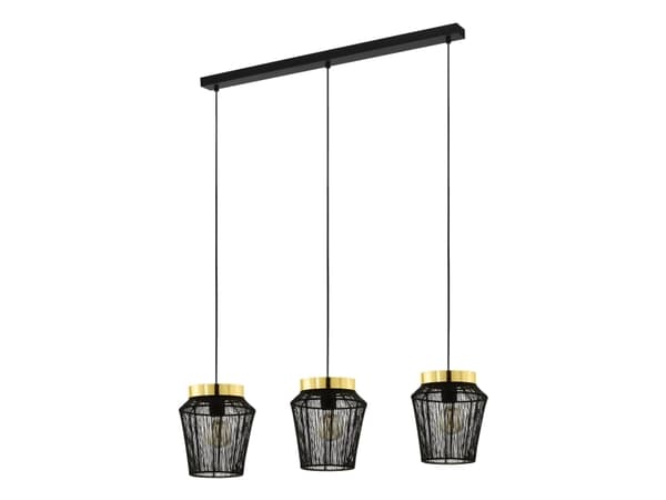 EGLO Escandidos, Flexibelt fäste, Svart, mässing, Guld, Svart, Guld, Stål, Svart, inomhus