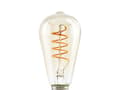 Miniatyrbilde 4 av 5: Eglo - LED-filamentlyspære - form: ST64 - E27 - 4 W (ekvivalent 26 W) - klasse G - varmt hvitt lys - 2200 K - ravgul