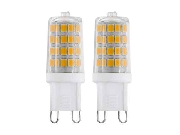 Eglo - LED-lyspære - form: kapsel - G9 - 3 W (ekvivalent 30 W) - klasse F - varmt hvitt lys - 3000 K (en pakke 2)