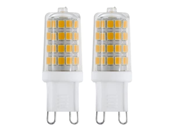 Eglo - LED-lyspære - form: kapsel - G9 - 3 W (ekvivalent 30 W) - klasse F - varmt hvitt lys - 3000 K (en pakke 2)