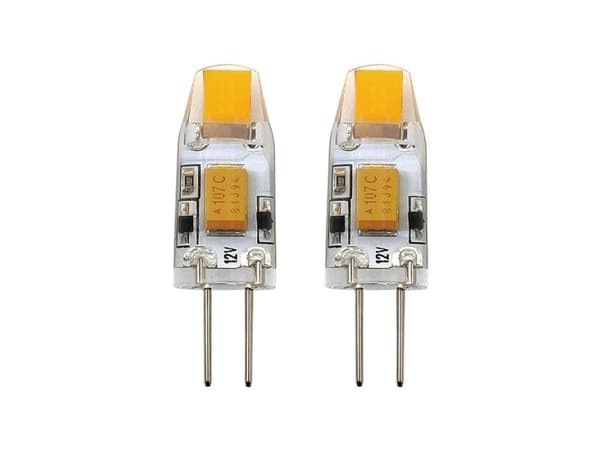 Eglo - LED-lyspære - G4 - 1.8 W - klasse F - varmt hvitt lys - 2700 K - gjennomsiktig (en pakke 2)
