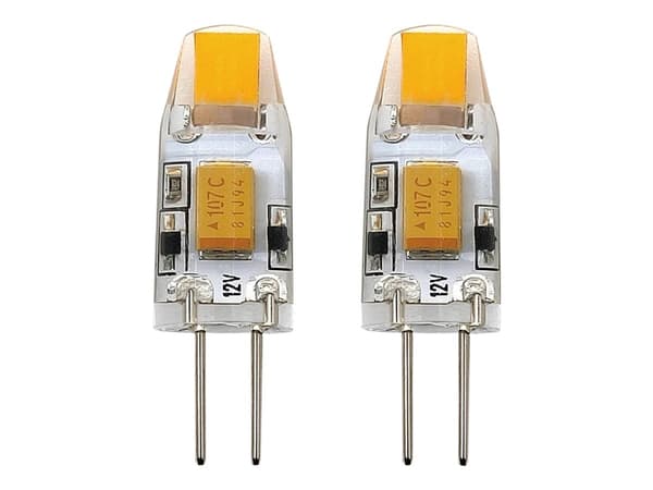 Eglo - LED-lyspære - G4 - 1.8 W - klasse F - varmt hvitt lys - 2700 K - gjennomsiktig (en pakke 2)