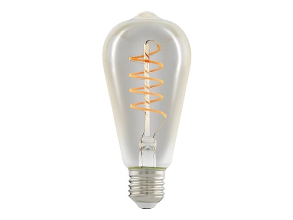 Eglo - LED-filamentlyspære - form: ST64 - E27 - 4 W (ekvivalent 26 W) - klasse G - varmt hvitt lys - 2200 K