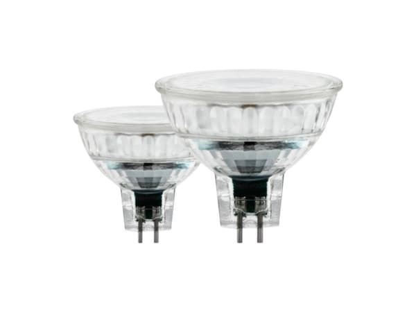 Eglo - LED-pære for søkelys - form: MR16 - GU5.3 - 5.2 W (ekvivalent 50 W) - klasse F - varmt hvitt lys - 2700 K (en pakke 2)