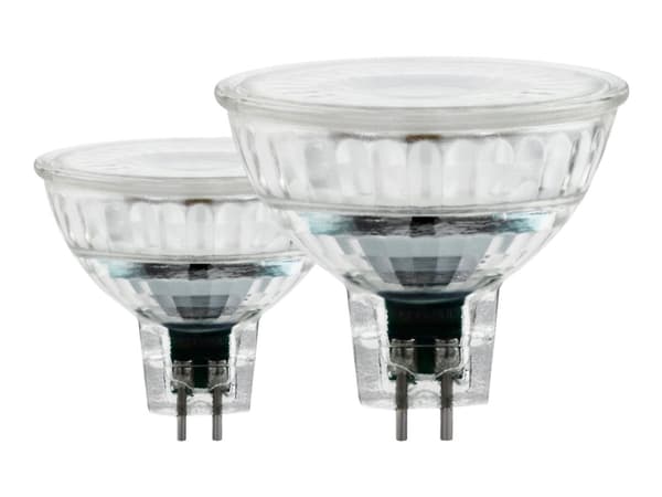 Eglo - LED-pære for søkelys - form: MR16 - GU5.3 - 5.2 W (ekvivalent 50 W) - klasse F - varmt hvitt lys - 2700 K (en pakke 2)