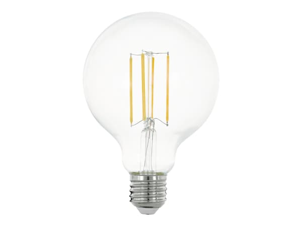 Eglo - LED-filamentlyspære - form: G95 - E27 - 8 W (ekvivalent 75 W) - klasse E - varmt hvitt lys - 2700 K