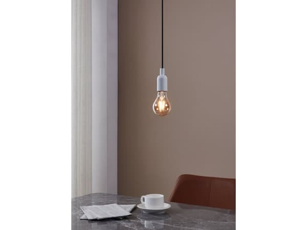 Eglo - LED-filamentlyspære - form: A75 - E27 - 4 W (ekvivalent 32 W) - klasse F - varmt hvitt lys - 2200 K - ravgul